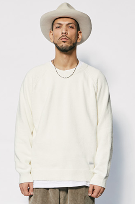 セイントペイン(SAINTPAIN) SP FINE WOOL LOOSE FIT KNIT-IVORY