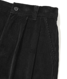 セイントペイン(SAINTPAIN)  SP TWO TUCK WIDE CORDUROY PANTS-BLACK