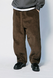 セイントペイン(SAINTPAIN)  SP TWO TUCK WIDE CORDUROY PANTS-BROWN