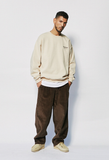 セイントペイン(SAINTPAIN)  SP TWO TUCK WIDE CORDUROY PANTS-BROWN