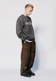 セイントペイン(SAINTPAIN)  SP TWO TUCK WIDE CORDUROY PANTS-BROWN