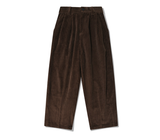 セイントペイン(SAINTPAIN)  SP TWO TUCK WIDE CORDUROY PANTS-BROWN