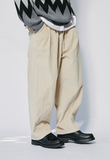 セイントペイン(SAINTPAIN)  SP TWO TUCK WIDE CORDUROY PANTS-IVORY