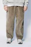 セイントペイン(SAINTPAIN)  SP TWO TUCK WIDE CORDUROY PANTS-KHAKI