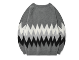 セイントペイン(SAINTPAIN) SP FINE WOOL ZIGZAG KNIT-CHARCOAL