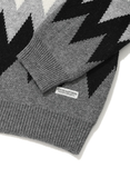 セイントペイン(SAINTPAIN) SP FINE WOOL ZIGZAG KNIT-CHARCOAL