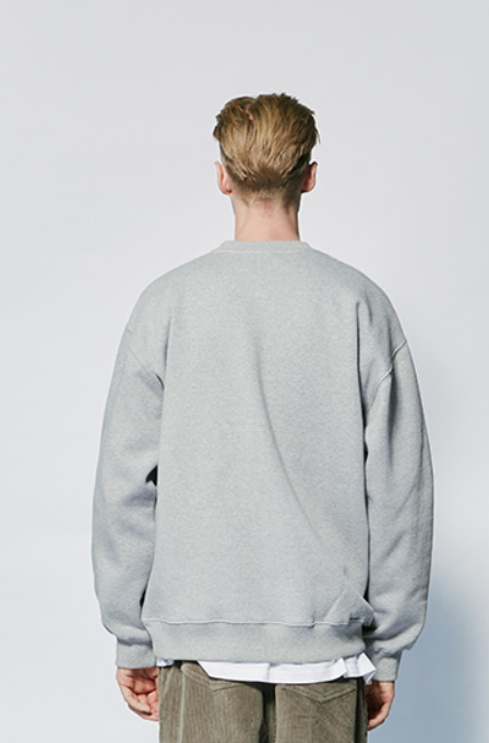 セイントペイン(SAINTPAIN) SP HEART OF MARY CREWNECK-MELANGE GRAY