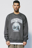 セイントペイン(SAINTPAIN) SP SACRED HEART CREWNECK-CHARCOAL