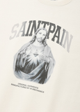 セイントペイン(SAINTPAIN) SP SACRED HEART CREWNECK-CREAM