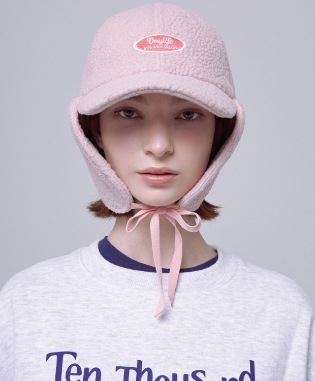 デイライフ(Daylife)  DAYLIFE BOA FLEECE TROOPER HAT (PINK)