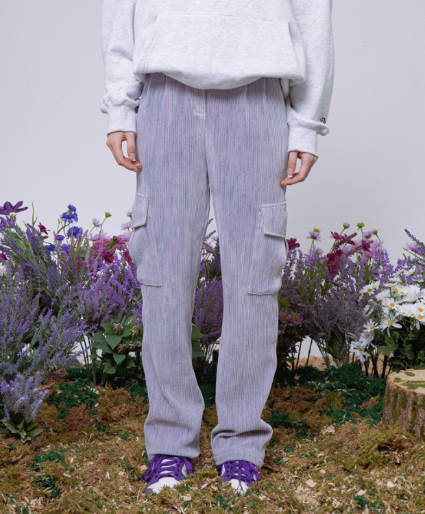 デイライフ(Daylife)  DAYLIFE CARGO CORDUROY PANTS (PURPLE)