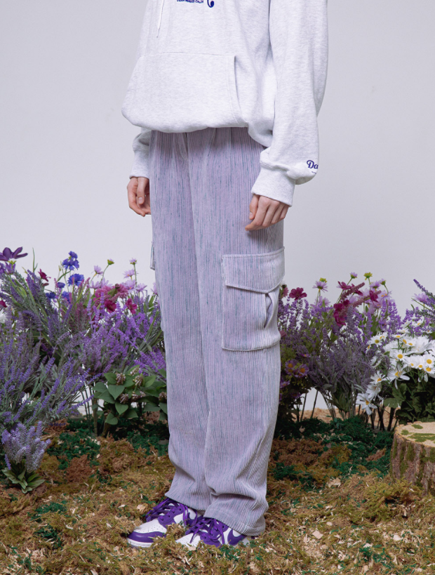 デイライフ(Daylife)  DAYLIFE CARGO CORDUROY PANTS (PURPLE)
