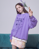 デイライフ(Daylife)  DAYLIFE RABBIT DREAM SWEATSHIRT (PURPLE)