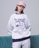 デイライフ(Daylife)  DAYLIFE RABBIT DREAM SWEATSHIRT (GRAY)