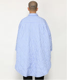 アジョバイアジョ(AJOBYAJO) Stripe Padded Long Jacket [Sky Blue]