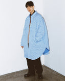 アジョバイアジョ(AJOBYAJO) Stripe Padded Long Jacket [Sky Blue]