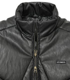 アジョバイアジョ(AJOBYAJO) Star Vegan Leather Padded Jacket [Black]