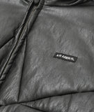 アジョバイアジョ(AJOBYAJO) Star Vegan Leather Padded Jacket [Black]
