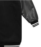 アジョバイアジョ(AJOBYAJO) Oversized Varsity Stadium Jacket_Long [Black]