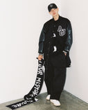 アジョバイアジョ(AJOBYAJO) Oversized Varsity Stadium Jacket_Long [Black]