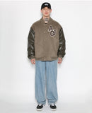 アジョバイアジョ(AJOBYAJO) Oversized Varsity Stadium Jacket [Brown]