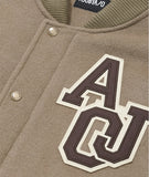 アジョバイアジョ(AJOBYAJO) Oversized Varsity Stadium Jacket [Brown]