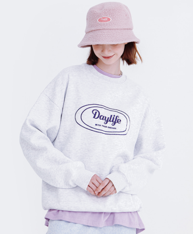 デイライフ(Daylife)  DAYLIFE LOGO SWEATSHIRT (GRAY)