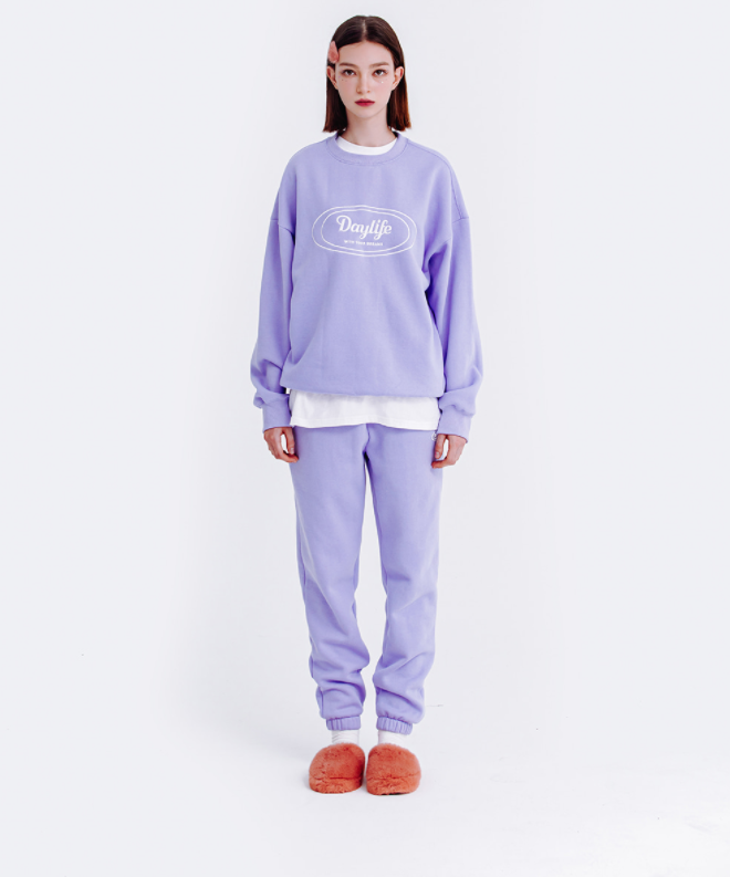 デイライフ(Daylife)  DAYLIFE LOGO SWEATSHIRT (LIGHT BLUE)