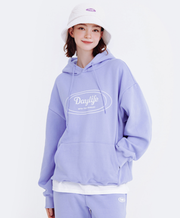 デイライフ(Daylife)  DAYLIFE LOGO HOODIE (LIGHT BLUE)