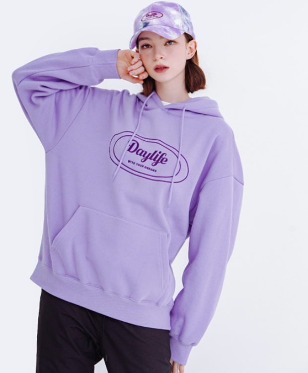 デイライフ(Daylife)  DAYLIFE LOGO HOODIE (PURPLE)