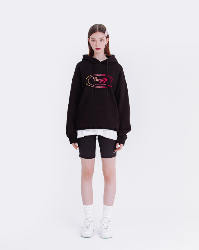 デイライフ(Daylife)  DAYLIFE LOGO HOODIE (BLACK)