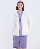 デイライフ(Daylife)  DAYLIFE FLEECE HIGH NECK ZIP-UP (IVORY)