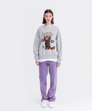 デイライフ(Daylife)  DAYLIFE RATTHER PANDA SWEATSHIRT (GRAY)