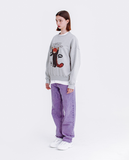 デイライフ(Daylife)  DAYLIFE RATTHER PANDA SWEATSHIRT (GRAY)