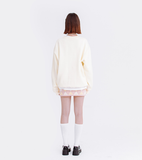 デイライフ(Daylife)  DAYLIFE RATTHER PANDA SWEATSHIRT (IVORY)