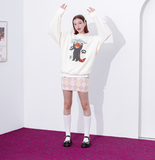 デイライフ(Daylife)  DAYLIFE RATTHER PANDA SWEATSHIRT (IVORY)