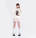 デイライフ(Daylife)  DAYLIFE RATTHER PANDA SWEATSHIRT (IVORY)