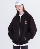 デイライフ(Daylife)  DAYLIFE RATTHER PANDA HOOD ZIP-UP (BLACK)