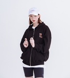 デイライフ(Daylife)  DAYLIFE RATTHER PANDA HOOD ZIP-UP (BLACK)