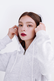 デイライフ(Daylife)  DAYLIFE CROP REVERSIBLE HOOD ZIP-UP (GRAY)