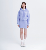 デイライフ(Daylife)  DAYLIFE CROP REVERSIBLE HOOD ZIP-UP (LIGHT BLUE)