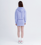 デイライフ(Daylife)  DAYLIFE CROP REVERSIBLE HOOD ZIP-UP (LIGHT BLUE)