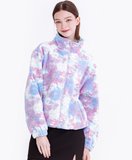 デイライフ(Daylife)  DAYLIFE TIE-DIE FLEECE JACKET (LIGHT BLUE)