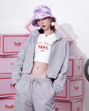 デイライフ(Daylife)  DAYLIFE WARM-UP CROP JACKET (GRAY)