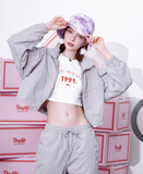 デイライフ(Daylife)  DAYLIFE WARM-UP CROP JACKET (GRAY)