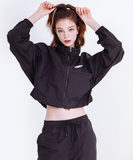 デイライフ(Daylife)  DAYLIFE WARM-UP CROP JACKET (BLACK)