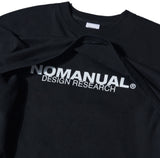 NOMANUAL(ノーマニュアル) CROPPED LAYERED SWEATSHIRT - BLACK