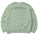 NOMANUAL(ノーマニュアル) EBM SWEATSHIRT - SAGE GREEN