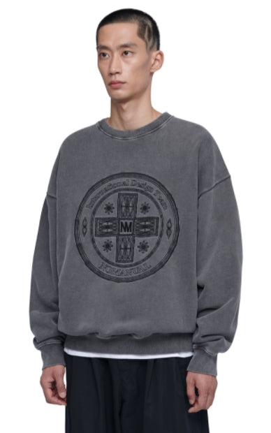 NOMANUAL(ノーマニュアル) EBM SWEATSHIRT - CHARCOAL