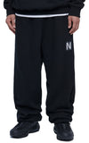 NOMANUAL(ノーマニュアル) BOUCLE ARCH LOGO SWEATPANTS - BLACK